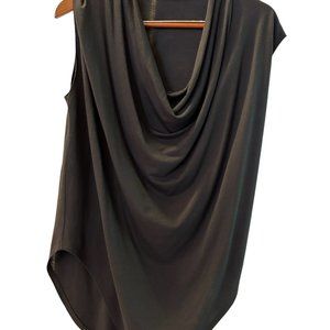 Helmut Lang Top, Black with Capped Sleeve, Size P